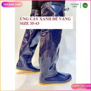 Ủng cấy dài đến đùi Hoa San size 35-43 có dây buộc, ủng cấy, ủng lội nước đến đùi