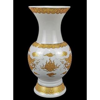 Bộ Đồ Thờ Cúng Sứ Trắng Hoa Văn Rồng Vàng Hàng Chuẩn Cao Cấp