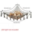 Võng động vật nhồi bông CODECOVED, Lưới lưu trữ võng đồ chơi sức chứa khổng lồ Jumbo, Giá đỡ sang trọng Treo Macrame Lưới tam giác Đồ chơi Giá đỡ lưới góc tường