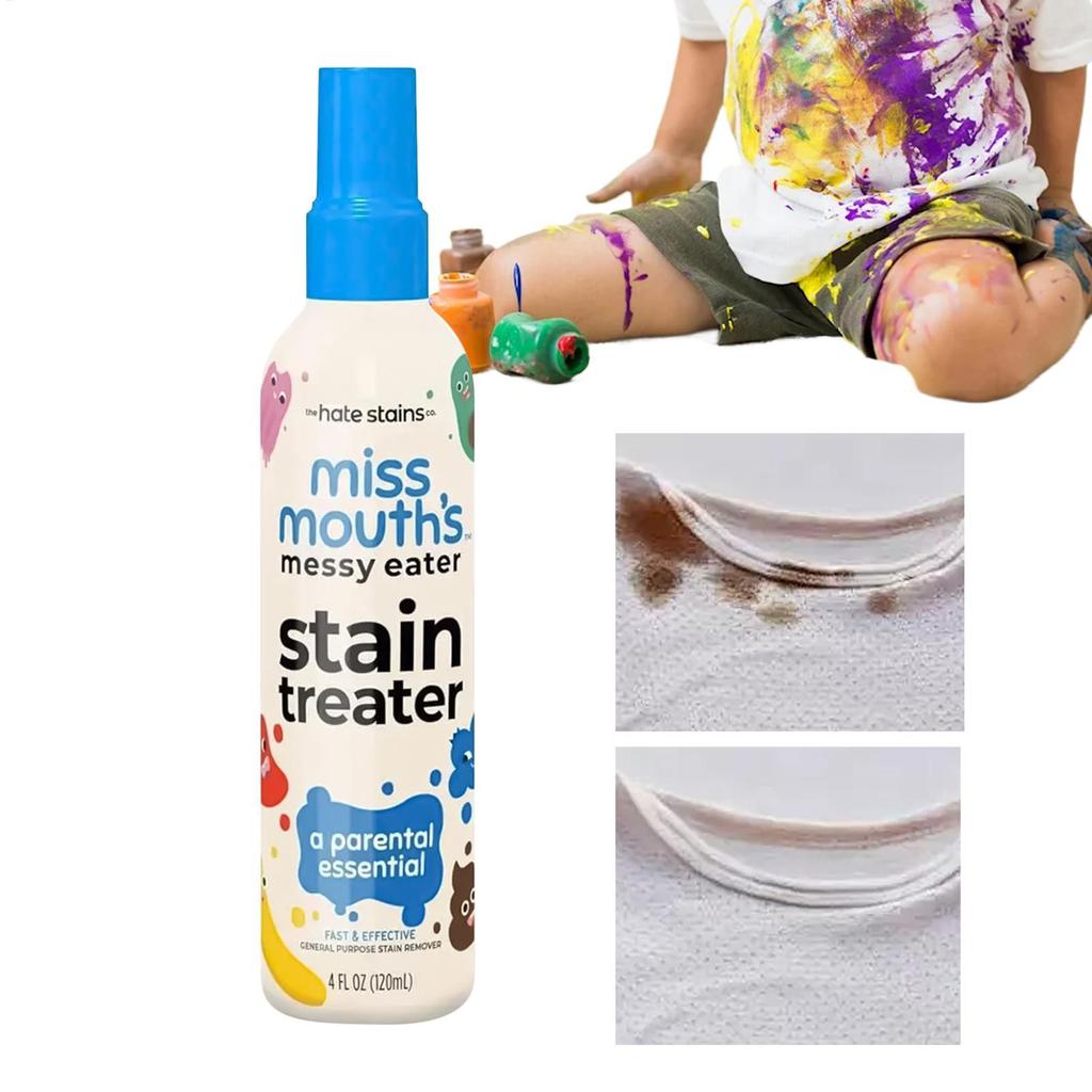 Xịt trị vết bẩn lộn xộn của Miss Mouth 100 / 120ml Nước tẩy rửa nhẹ nhàng Điều trị vết bẩn cho trẻ sơ sinh và trẻ sơ sinh mueadsyvn