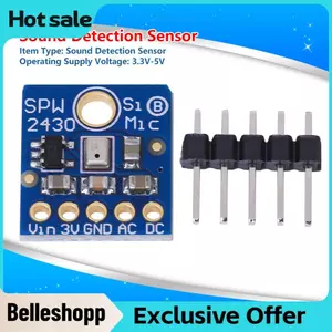 Belleshopp Mô-đun phát hiện âm thanh micrô Jectse Silicon MEMS Lấy mẫu SPW2430 3.3-5V để ghi FFT Các dự án phản hồi âm thanh phù hợp