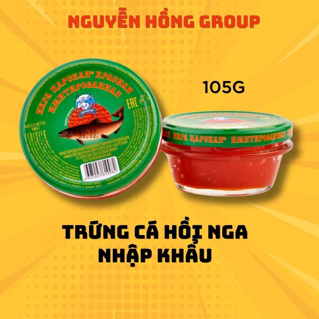 Combo 2 hộp trứng cá Nga ăn liền 105g nhập khẩu chính hãng Food ăn vặt food Food Ăn Vặt