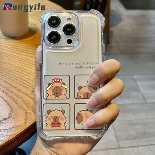 Ốp Điện Thoại Capybara Dễ Thương Cho Realme 16 Pro + 15T 15X 15 14 13 12 11 14X 12 11X 10T 10 10S 9 Pro Plus Lite 9i Pro 5G 4G Vỏ Mềm Trong Suốt Bốn Góc Hoạt Hình