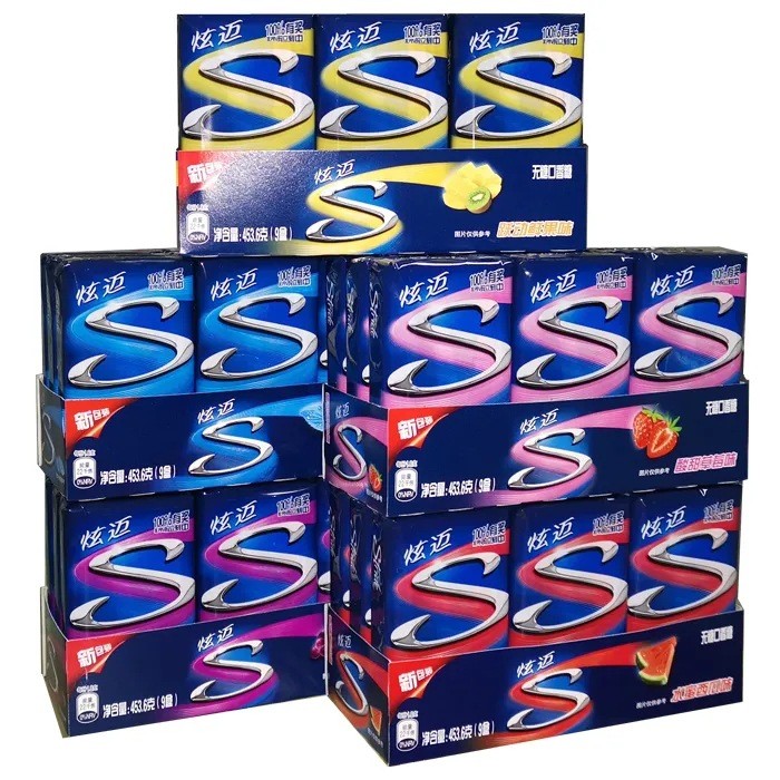 Kẹo cao su nhai không đường Hyun Mai. 4g Hyun Mai Mint Mật ong dưa hấu sống động Hương vị trái cây tươi nhai kẹo cao su 28 miếng G7XI
