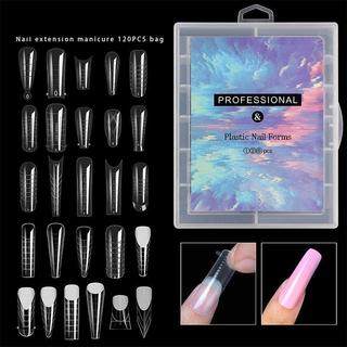 DIAPER & CORED DIY Poly Nail Gel Dạng Kép Mẹo 120 CHIẾC Qui Khuôn Nối Dài Cho Salon Phong Cách Móng Tay Nghệ Thuật Tại Nhà YTH