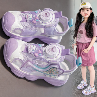 Dép Bé Gái Baotou Nút Xoay Chống Trơn Trượt Giày Đi Biển Trẻ Em Phiên Bản Hàn Quốc Dép Công Chúa Thời Trang Nhẹ