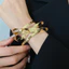 Set 2 Nơ Ruy Băng và Vòng Tay Phối Hợp cho Nữ - Tone Vàng và Bạc, Style Vintage, Thích Hợp Trang Sức hàng Ngày