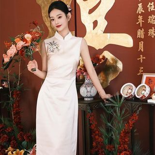 Váy Nữ kiểu Trung Hoa, váy dạ hội cao cấp sang trọng nhẹ nhàng cho mùa Hè