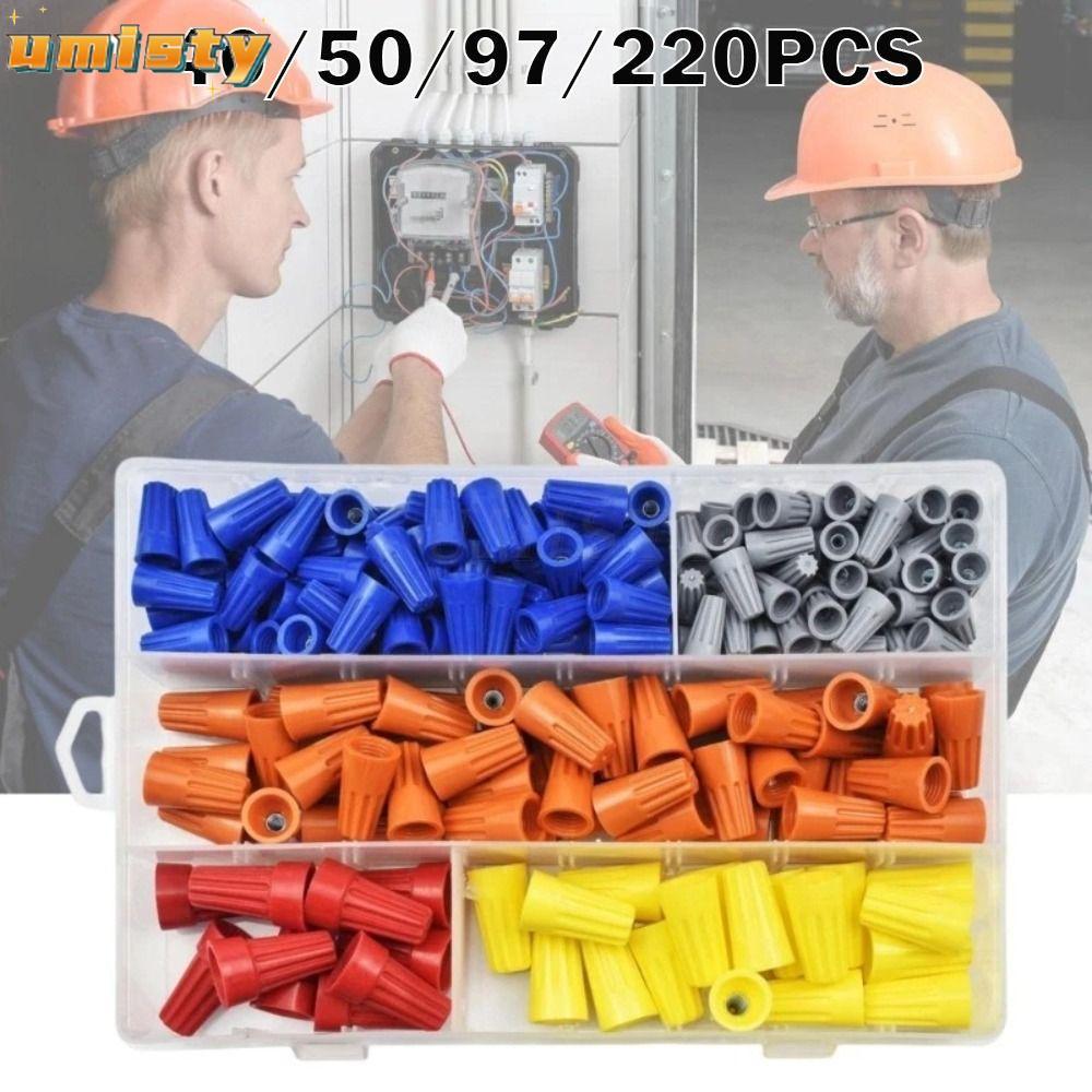 Đầu nối dây UMITY Các loại hạt, Mũ dây cách nhiệt đầy màu sắc, Kết nối nắp cuối Đóng hộp Điện cách nhiệt uốn điện