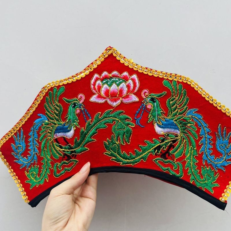 Đôi Rồng Đôi Phượng Hoàng Phật Nón Thêu Đỏ Phật Nón Cao Cấp Pháp Nón Thêu Tay Rung Nón Monk Nón Mage Tiếp Liệu
