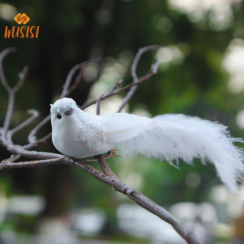 [WUSISI] 1 Con Chim Nhân Tạo Dễ Thương Xốp Giả Động Vật Mô Phỏng Lông Chim Đồ trang trí Tit DIY Thủ Công Trang Trí Sân Vườn Nhà MỚI