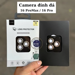 Bảo vệ Camera đính đá URR cho IPhone 17 Pro Max ,16 Pro Max , 16 Pro , 15 Pro Max , 15 Pro trong suốt , chụp không lóa