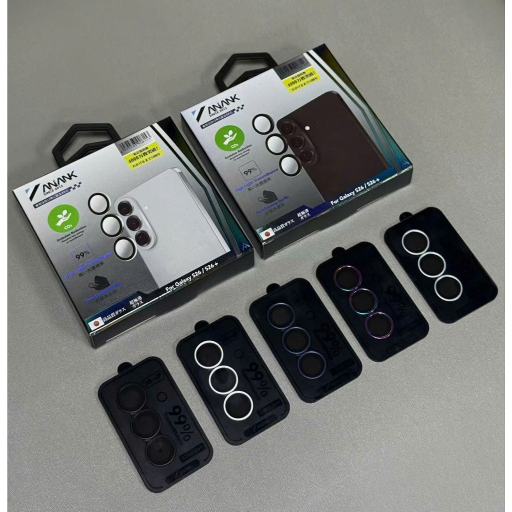 [Chính Hãng] Cường Lực Camera Samsung S24U/S25U/S26U Anank AR - Viền Nhôm Kháng Xước Sapphire, Chống Lóa, Dễ Dán