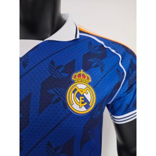 2026 – 27 Áo đấu phiên bản cầu thủ thông thường của Real Madrid (Xanh dương) – Vải Jacquard cao cấp, Cá nhân hóa với tên & số của bạn, Có sẵn S – 2XL