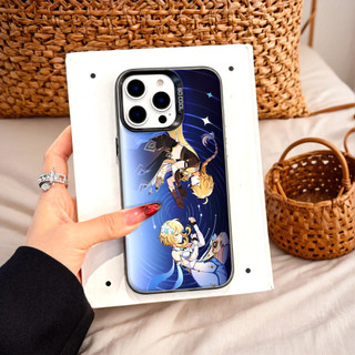 Ốp Lưng Iphone Phim hoạt hình thời trang Cho Iphone 7 xs xr 11 12 13 14 15 16 Pro Max Plus Genshin Impact Aether Lumine