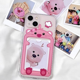 Dành Cho IPhone 17 16 15 14 13 12 11 Pro Max X XR XS Max 7 8 Plus Màu hồng Beaver thẻ trường hợp điện thoại