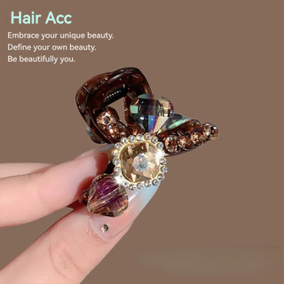 Kẹp tóc xoăn màu hổ phách kim cương nhỏ - Tăng vẻ đẹp và sự tinh tế
