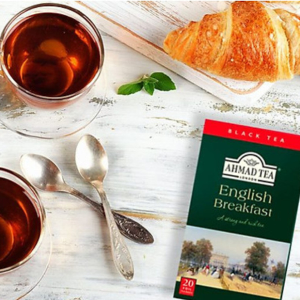 Trà Buổi Sáng AHMAD English Breakfast Tea Túi Lọc Có Bao Thiếc Hộp 40g (20 Túi x 2g)