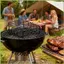 Giá đỡ sườn 4 khe lớn đứng bằng thép không gỉ nướng đứng Phụ kiện BBQ Giá đỡ sườn rang cho gia đình Dã ngoại gelhvn