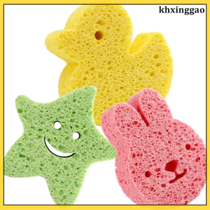 3 Miếng Bọt Biển Tắm Cho Bé Mềm Tẩy Tế Bào Chết Bột Gỗ Sợi Hoạt Hình Dễ Thương Màu Sắc Bộ khxinggao