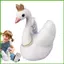 Thiên Nga Trắng Plushie Crown Swan Sang Trọng Thú Nhồi Bông Trắng Geese 11 Inch Plushie Có Vòng Cổ Mềm Mại Sang Trọng Gối wipqsvn