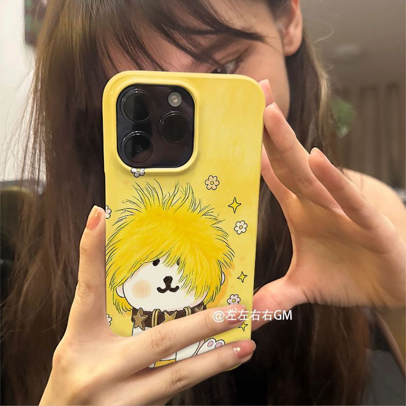 Ốp điện thoại hình chó tóc vàng lộn xộn QYJS Vỏ cứng thích hợp cho IPhone 16 15 14 13 ProMax 12 PRO 11 7 8 PLUS 17 AIR XR XSMAX Phim Vỏ cứng bán chạy