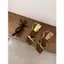 TT Vuông Ngón Chân Khóa Dây Đeo Mở Mũi Sandal Nữ 2026 Mùa Hè Khóa Kim Loại Nơ Phù Hợp Với