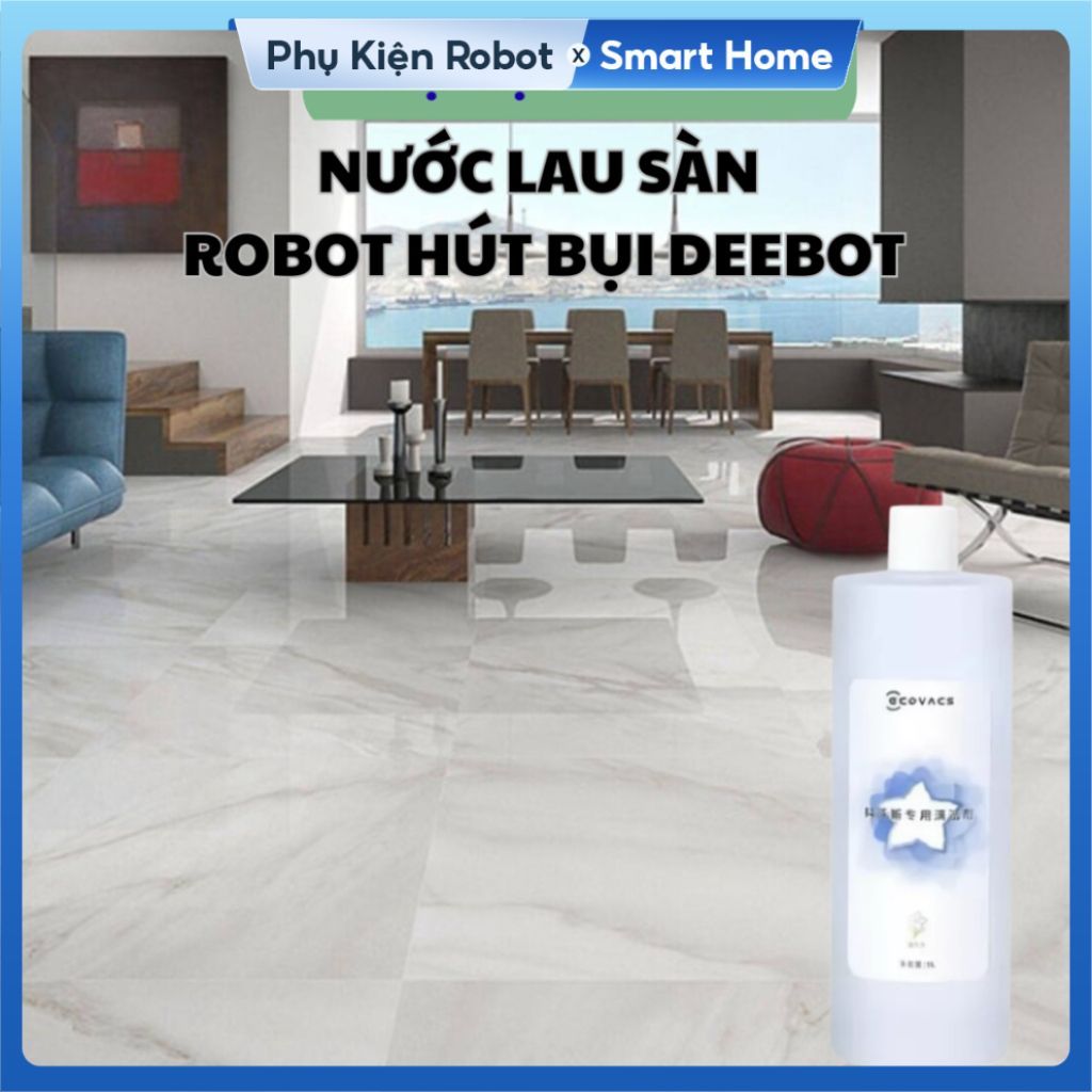 Nước lau sàn cho robot hút bụi Ecovacs Deebot - 1 Lít để sử dụng cho các dòng robot hút bụi Deebot