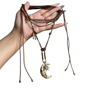Công Nghiệp Nặng Sỏi Tua Rua Phong Cách Bohemian Xếp Chồng Vòng Cổ Niche Thiết Kế Kỳ Lạ Kỳ Lạ Tất Cả Trận Đấu Vòng Cổ 7QKO