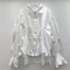 Áo sơ mi trắng nữ cổ polo retro tay loe, phong cách mới