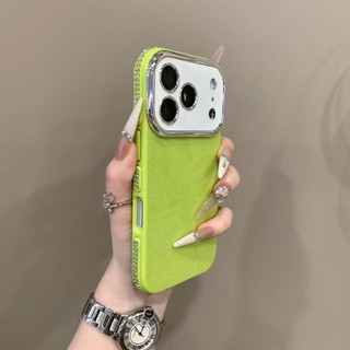 Ốp điện thoại kim cương và hồng lấp lánh sang trọng cho iPhone 1716 15 14 13 Pro Max camera chống sốc chống rơi mặt sau cứng