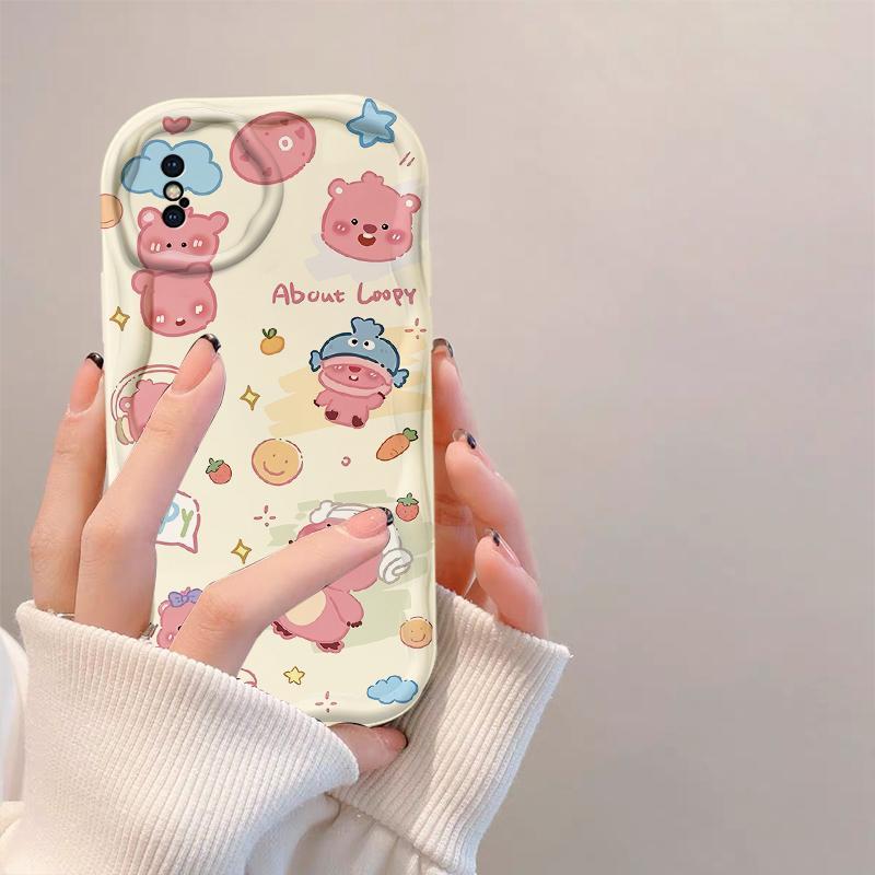 Thích hợp cho iPhone X XS Max XR 3D TPU mềm hoạt hình dễ thương Loopy Vỏ điện thoại chống sốc