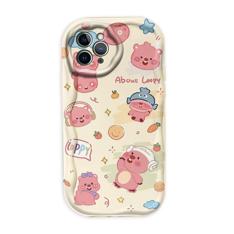 Thích Hợp Cho iPhone 17 16 15 14 13 12 11 Pro Max Plus 17 AIR 3D Wave Soft TPU Hoạt Hình Dễ Thương Loopy Vỏ Điện Thoại Chống Sốc