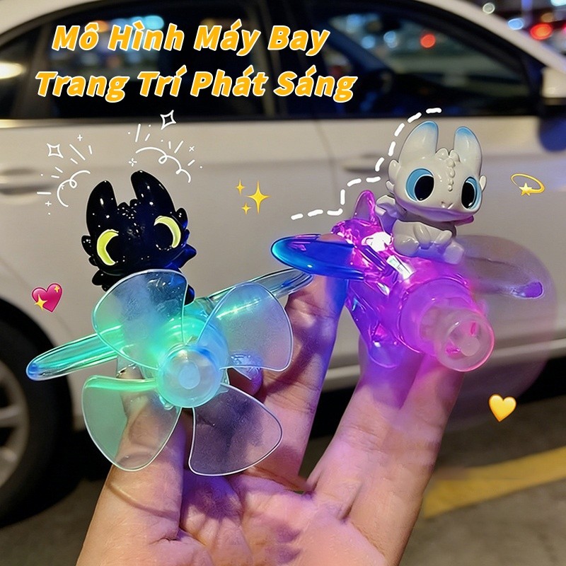 ✈️Giao Hàng 24h✈️ Đèn động cơ hoạt hình Đèn chạy bằng gió Đèn hình máy bay Mini dễ thương
