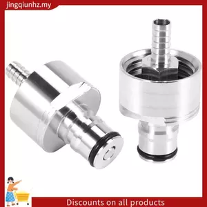 2 Cái / lốc 304 Thép Không Gỉ Carbonation Cap 5 / 16 Inch Barb, Loại Khóa Bóng, Vừa Uống Nước Ngọt Chai PET, Homebrew Kegging