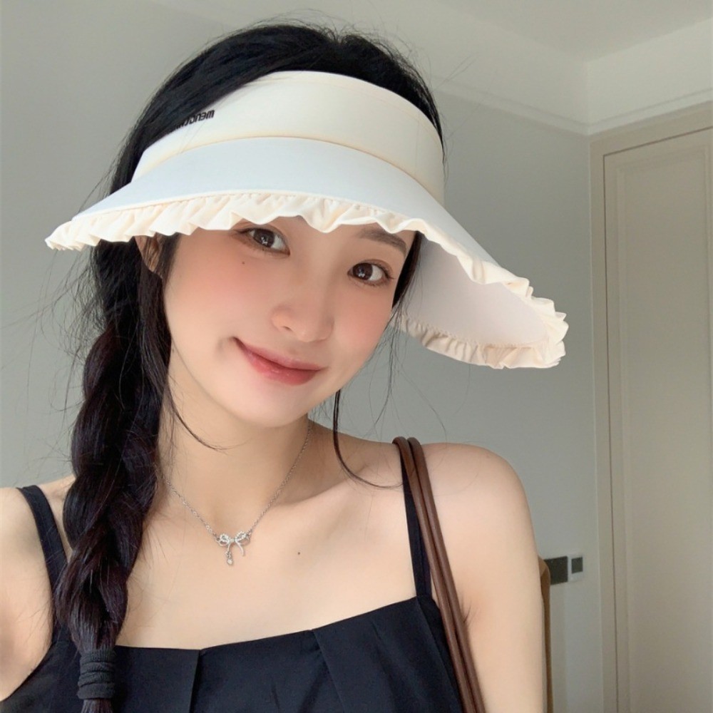 Mũ Chống Nắng Hululu Phong Cách Mới, Vành Lớn Thoáng Khí, Chất Liệu Lụa, Bảo Vệ Tia UV