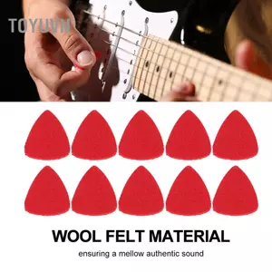 Toyuvn Mingzhe Len Nỉ Đàn Guitar Phím Gói 10 chiếc cho Nhạc Cụ Ukulele Phụ Kiện Đỏ Kích Thước 3x2.6cm Nhẹ
