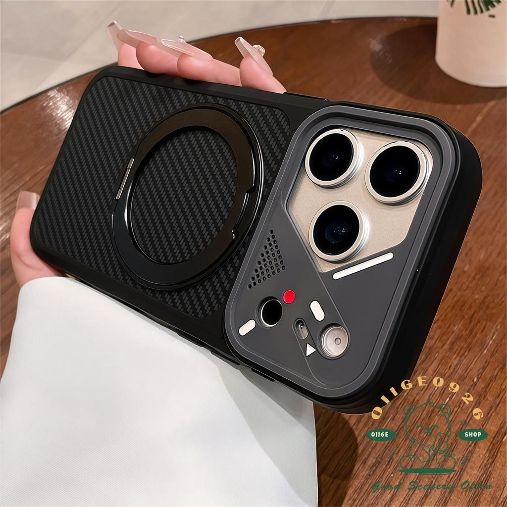 【 Ốp lưng iPhone17 】 Cảm giác da bằng sợi carbon 360 khung từ tính Vỏ điện thoại iphone17 Pro Max 16 15 14 13 12 cho vỏ iPhone Vỏ mềm silicon TPU chống sốc