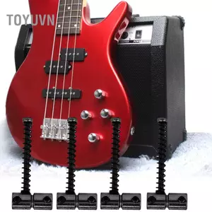 toyuvn Mingzhe Đàn Guitar Điện Bass Cầu Yên Ngựa Thay Thế Kim Loại Bóng Phụ Kiện Nhạc Cụ Cho Người Chơi Guitar (Đen)