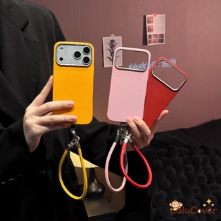 Ốp Da PU Màu Trơn Ins Style Có Dây Buộc Tay Cho OPPO A6 A5X A5 A5i Pro A80 A60 A40 A40M A3 Pro A3X A79 5G 4G Business Cover Vỏ Siêu Mỏng Mềm Sang Trọng Nhiều Màu Sắc Sang Trọng