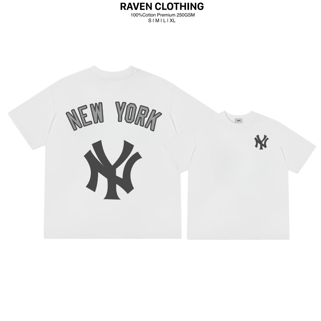 [Full Tag] Áo Thun New York Varsity Oversize M.L.B Premium Cotton 270gsm sợi chập dày dặn thoáng mát