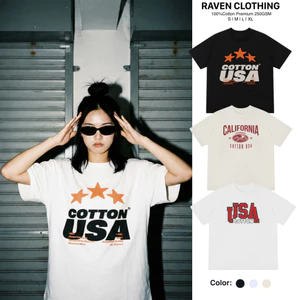 Áo Thun Relaxed Cotton USA Star Premium Cotton 250GSM cá tính phong cách