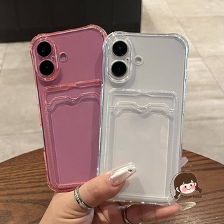 Ốp Điện Thoại Đựng Thẻ Đơn Giản Cho Samsung Galaxy A56 A55 A53 A52 A52S A51 A36 A26 A16 A06 A33 A32 A42 A73 A72 A71 5G 4G Vỏ Mềm Chống Sốc Bốn Góc Dễ Thương
