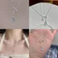 Mặt dây chuyền thả nước màu xanh bạc, thiết kế kéo ra, phù hợp làm quà tặng cho bé gái