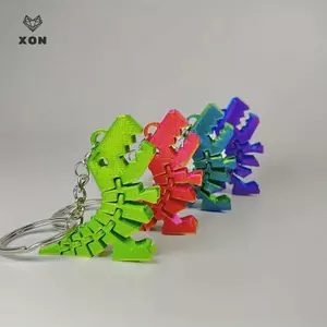 Mặt dây chuyền móc khóa khủng long in 3D đa khớp nối có thể di chuyển được Thiết kế sáng tạo Túi trang trí Phụ kiện Quà tặng quyến rũ [Mina]