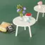 1 Nhà búp bê Mô hình bàn tròn màu trắng thu nhỏ Mô phỏng Trang trí nội thất Phụ kiện DIY Đồ chơi [mới]