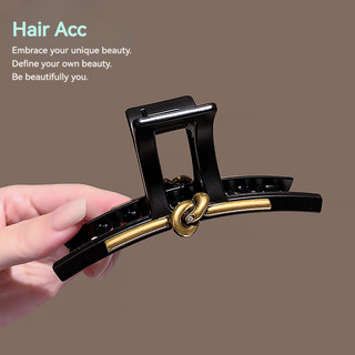 Nhật Bản - Hàn Quốc Mẫu mới kẹp tóc cá mập màu đen cao cấp, dụng cụ làm tóc đa năng