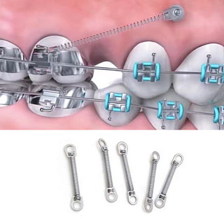 10 Chiếc Nha Khoa Chỉnh Nha Đơn Trước Răng Mô-men Xoắn Lò Xo Vật Liệu Nha Khoa Chỉnh Hình Niti Mở Đóng Cuộn Lò Xo S