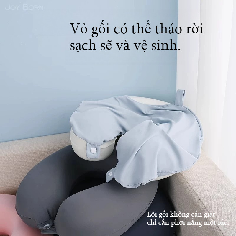 Gối Kê Cổ Chữ U Lõi Cao Su Non - Đa Năng Cho Du Lịch & Văn Phòng, Hỗ Trợ Giảm Mỏi, Bảo Vệ Cổ Hiệu Quả