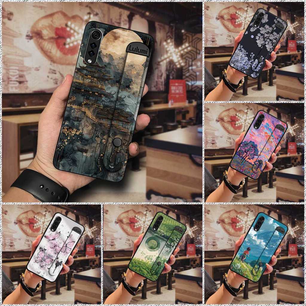 Chân Đế Tranh Ốp Lưng Điện Thoại LG Velvet 4G / 5G Vỏ Mềm Chống Thấm Nước Chống Bụi Bẩn Chống Sốc Dây Đeo Tay Vỏ Di Động Cá Tính Vỏ Điện Thoại Di Động Bền Giá Đỡ Điện Thoại Chống Bụi